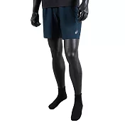 Asics I Con [2011B052-405] 男 七吋短褲 海外版 運動 休閒 跑步 輕薄 舒適 亞瑟士 深藍 S 深藍/藍