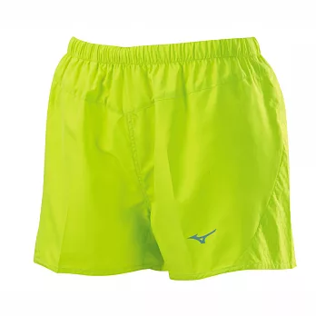 Mizuno [J2TB675236] 女款 運動 跑步 路跑 輕量 吸汗 速乾 舒適 寬鬆 三分 短褲 綠 XL 綠/銀
