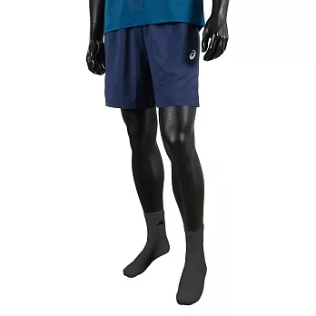 Asics Shorts [2041A150-400] 男 短褲 網球 運動 休閒 輕量 透氣 無內裡 雙側口袋 深藍 S 深藍
