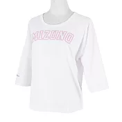 Mizuno T-Shirt [D2TA120201] 女 T恤 短袖 七分袖 復古 休閒 修飾 MIT 白 S 白