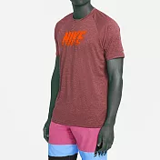 Nike Heather Sunset [NESSB660-631] 男 T恤 短袖 防曬衣 抗UV 運動 舒適 紅 XS 紅