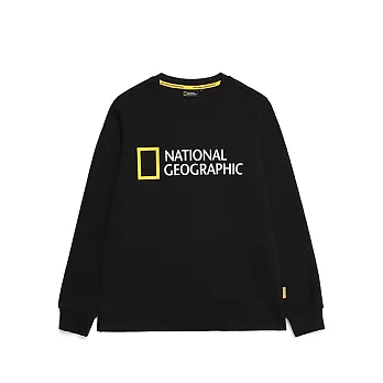 National Geographic 中性 FINUS BIG LOGO  長袖上衣 炭黑 105 炭黑