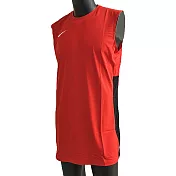 Nike AS M League REV Tank [839436-600] 男 籃球 背心 透氣 單面 長版 紅黑 M 紅/黑