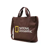 National Geographic 中性 RECYCLE EMBROIDERY CROSS BAG  環保側背包 棕 棕