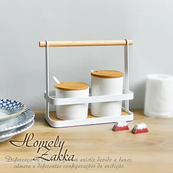 【Homely Zakka】日式簡約鐵藝木棍手提瓶罐置物架/調味料罐收納架