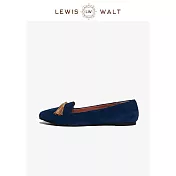【U】Lewis Walt-純色羊皮流蘇樂福鞋 深藍