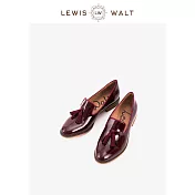 【U】Lewis Walt-羊漆皮低跟樂福鞋 酒紅