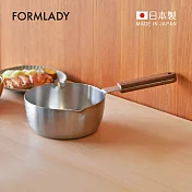 【日本FORMLADY】小泉誠 ambai日製木柄18-8不鏽鋼三層底雪平鍋-16cm