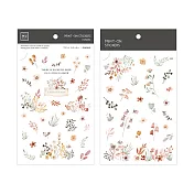 【Print-On Stickers】| 花草系列174-淡彩花季 | 手帳貼紙