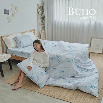《BUHO》雙人四件式薄被套床包組 《清麗花香》