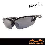 MOLA摩拉運動太陽眼鏡 UV400 男女 超輕量 自行車 跑步 高爾夫 棒球 Max-bl