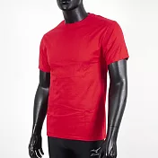 Champion [T425-40C] 男 短袖上衣 T恤 美規 高磅數 純棉 舒適 休閒 圓領 純色 穿搭 紅 S 紅