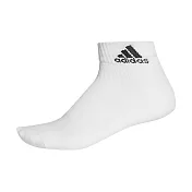 Adidas 3S PER AN HC 1P [AA2291] 短筒襪 透氣 舒適 彈性 男女 白 S 白/黑