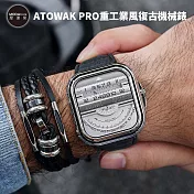 摩達客 ATOWAK PRO 重工業風復古機械錶 皓白初心
