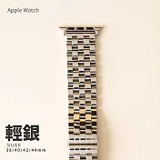 亮面五珠鋼 不鏽鋼錶帶 Apple watch通用錶帶 42/44/45mm通用