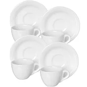 《EXCELSA》Division陶製咖啡杯碟組4入(60ml) | 義式咖啡杯 午茶杯