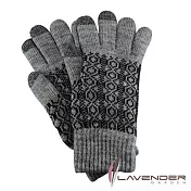 Lavender-i-Touch觸控雙層手套-格紋-灰