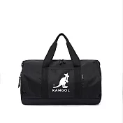 KANGOL - 英國袋鼠旅行袋運動包附側背帶 黑色
