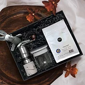 【PO:Selected】丹麥POx黑沃耶加雪菲咖啡禮盒組(不鏽鋼咖啡磨2.0/咖啡杯350ml-黑灰)