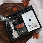 【PO:Selected】丹麥POx黑沃耶加雪菲咖啡禮盒組(不鏽鋼咖啡磨2.0/咖啡杯350ml-黑紅)