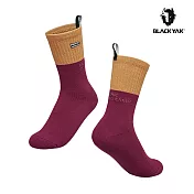 【BLACKYAK】bcc CARABINER中筒襪 (酒紅)-四季 登山必備 中筒襪 運動襪 機能襪 |BYAB2NAB0206 24 酒紅