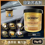 (2罐任選超值組)日本GONESH-室內汽車用香氛固體凝膠空氣芳香劑78g/罐(長效8週持久芳香型) SANDALWOOD檀香*2罐