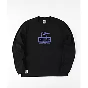 CHUMS 女 Booby Face L/S T-Shirt 長袖T恤 黑/紫 L 黑