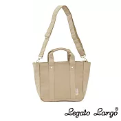 Legato Largo Lieto 柔和素色防潑水托特包- 奶茶色