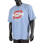 Skechers Shirts [L221U035-015X] 男女 短袖 T恤 環保 再生 舒適 自然 綠時尚 水藍 M 藍