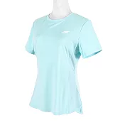 Skechers Shirts [P221W001-00ZW] 女 T恤 短袖 棉質 舒適 吸溼 排汗 透氣 水藍 M 藍