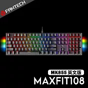 FANTECH MAXFIT108 RGB青軸機械式鍵盤(英文版)-黑