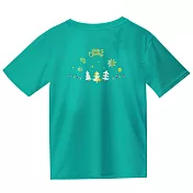 排汗短袖 T-shirt 麋鹿(背面) S 藍綠色【受託代銷】