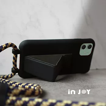 INJOYmall for iPhone 7/8 Plus B款 附支架 可拆式 Urban Colourful 神秘黑 背繩防摔手機殼