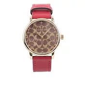 COACH 滿版CC Logo 錶盤手錶 (紅色)