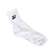 Yonex [19022TR-011] 中筒襪 羽球襪 比賽 抗菌 透氣 舒爽 合貼 止滑 直角型 25-28cm 白 FREE 白/黑