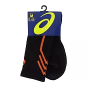 Asics Socks [Z32008-90] 中統襪 球類 運動 足弓緊束 腳底加厚 耐磨 透氣 黑橘 S 黑/橘