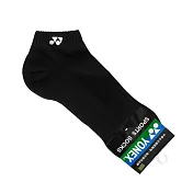 Yonex [14528TR-007] 短筒襪 羽球襪 比賽指定 抗菌材質 環狀壓力 加厚 25-28cm 黑 FREE 黑/白