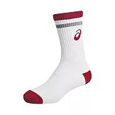Asics Socks [Z12008-01] 中筒襪 排球 球類 運動 厚底 透氣 耐磨 白紅 M 白/紅