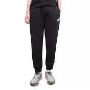 Adidas W 3S FT C 78PT [HD4309] 女 長褲 運動 休閒 基本款 舒適 棉質 三線條 黑白 S 黑/白
