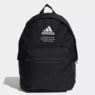 Adidas CL BP FABRIC [HB1336] 後背包 雙肩包 運動 休閒 訓練 健身 簡約 標語 愛迪達 黑 FREE 黑/白