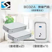 LongPing 無線看護門鈴(一發二收) B032A 電池式(公司貨)