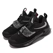 Nike 籃球鞋 Freak 3 GS 運動 女鞋 氣墊 避震 支撐 包覆 字母哥 大童 黑 銀 DB4158002 23cm BLACK/SILVER