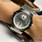 MASERATI瑪莎拉蒂精品錶,編號：R8851108018,42mm六角形銀精鋼錶殼白色錶盤真皮皮革咖啡色錶帶