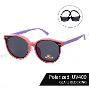 【SUNS】兒童彈力太陽眼鏡 經典韓版寶麗來鏡片 抗UV400 S14 粉框紫腳