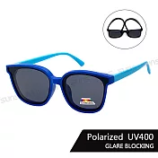 【SUNS】兒童彈力太陽眼鏡 經典韓版寶麗來鏡片 抗UV400 S08 藍框藍腳