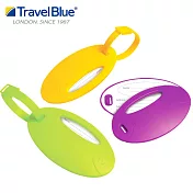 【 Travel Blue 藍旅 旅行配件 】 Neon 螢光行李掛牌(2入/組) 三色任選 黃色