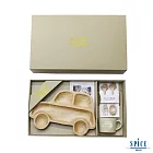【SPICE】兒童天然木餐具禮盒(餐盤/ 馬克杯/ 叉子&湯匙)- 汽車