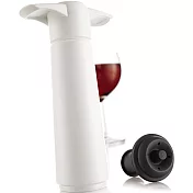 《VACU VIN》Click 紅酒抽真空器+2瓶塞組(白) | 紅酒塞 真空瓶塞 保鮮瓶塞 葡萄酒塞