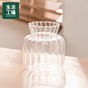 【生活工場】*線條透明花瓶-8*9