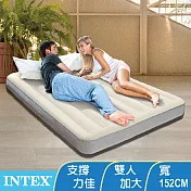 【INTEX】新型氣柱-雙人加大植絨充氣床墊 (寬152cm)(64103)